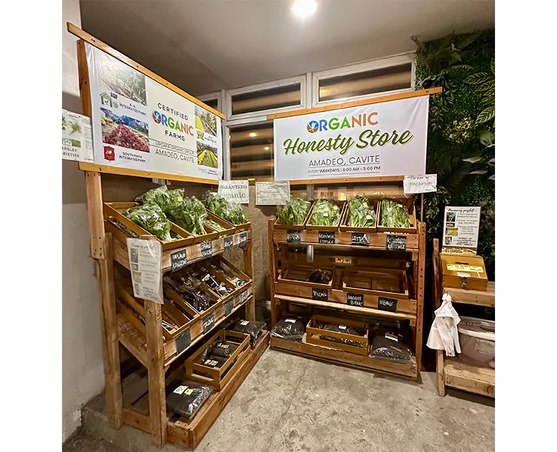 カビテ州アマデオ町にある野菜直売所