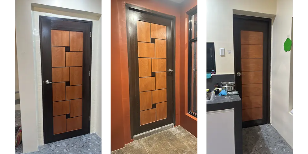 Take a look at these beautiful doors. The cement part looks a little handmade, but the two doors are a work of art.