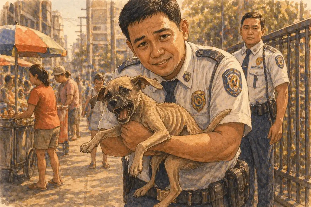 ガードマンがアンバーを抱きながら「あんたが引き取らないとこの子殺されちゃう。」この人と何回かその後も会いましたが、犬好きの優しい人でした。