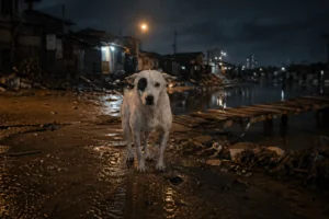 The Night of the Typhoon — Isla the Aspin, and the People Who Lived on the Street