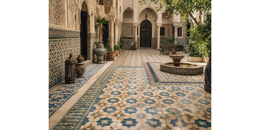 イスラムのタイルの様子(AI生成)