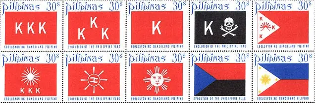 1972年と独立百周年に「フィリピン国旗の進化」と題した切手セットが発行され、これらカティプナン旗が現在の国旗に一直線に「進化」したかのように紹介されたが、歴史家からは実際の変遷を単純化しすぎているとの指摘もある。