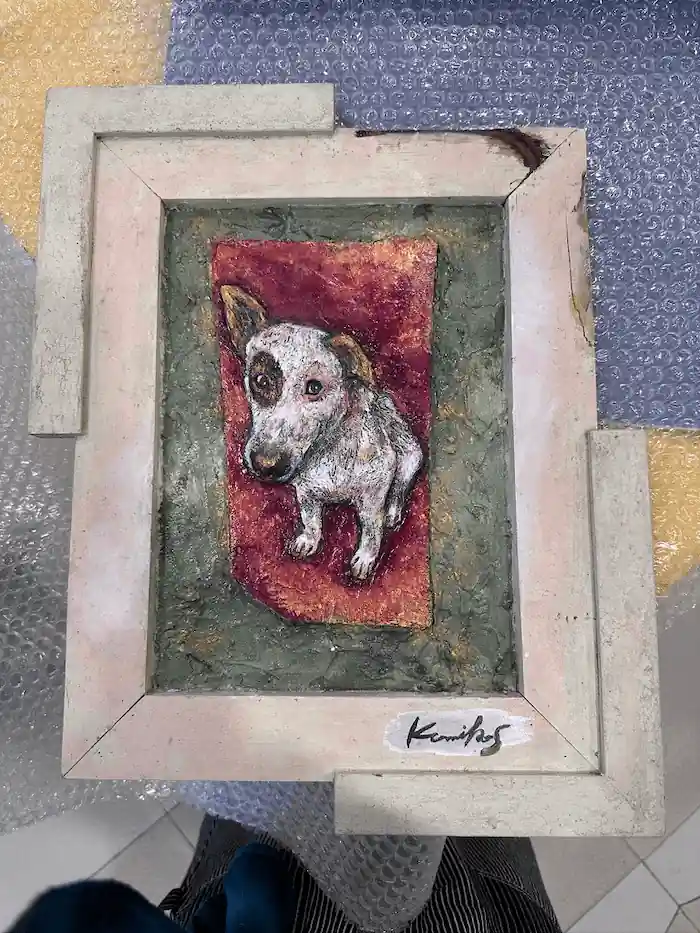 これが実際にブルガリアに送った作品。イスラを描いた絵です。